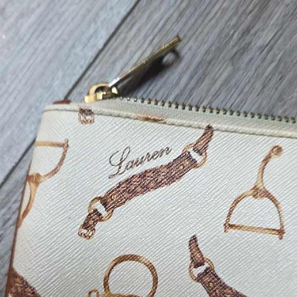 Ralph Lauren | 2014 Caldwell Belting, Equestrian Inspired Print Wristlet - Picture 4 of 11